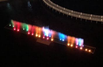 The Fountain Light Show at Laketown Wharf Resort is a Great Evening Event for the Family